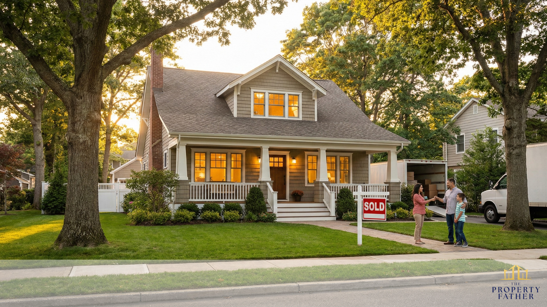 Sell house fast Patchogue - suburban home with sold sign in front yard