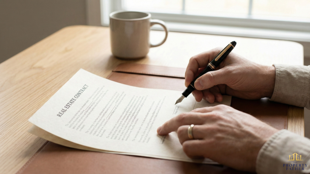 Selling a house in Babylon Long Island attorney reviewing cash sale documents